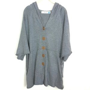 Anthro Sparrow Gray Oversized Wool Cardigan Tunic